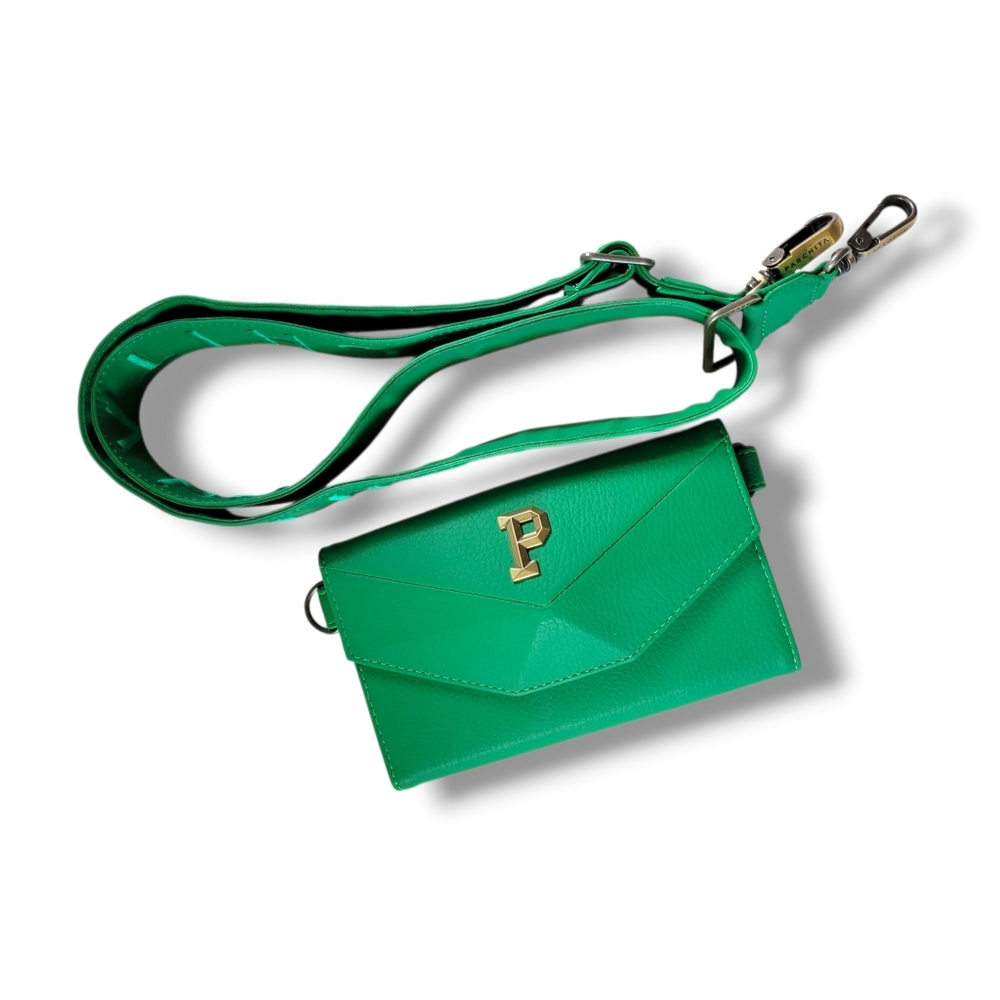 Parchita | Vibrant Kelly Green PVC Mila Wallet Crossbody Bag - Picture 13 of 15